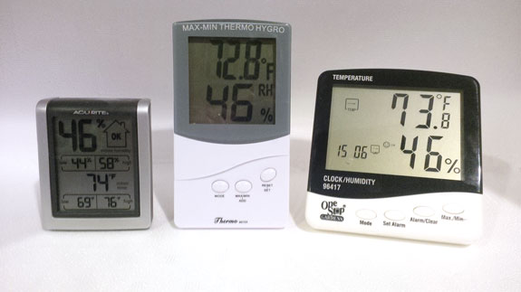 Use multiple hygrometers to compensate for inaccuracies