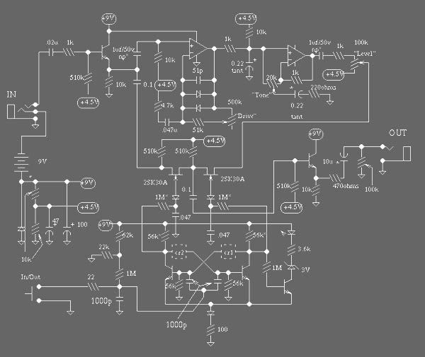 Ibanez Tube Screamer Schematic